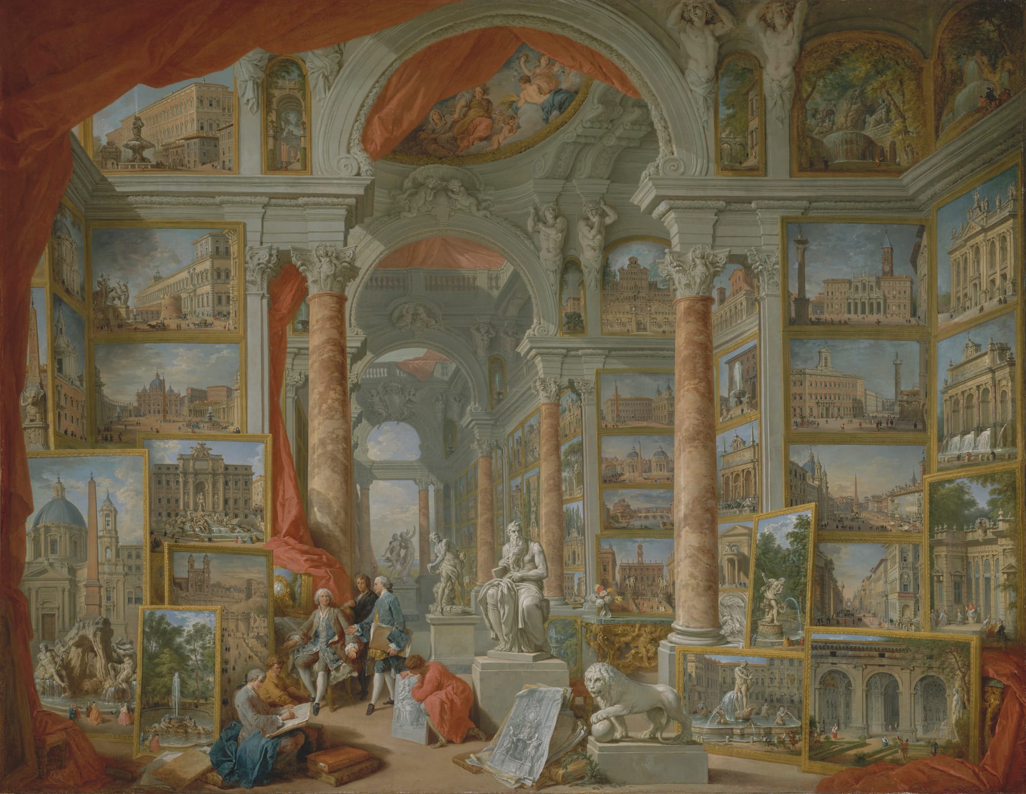 Giovanni Paolo Panini, Picture Gallery with Views of Modern Rome, c. 1757.